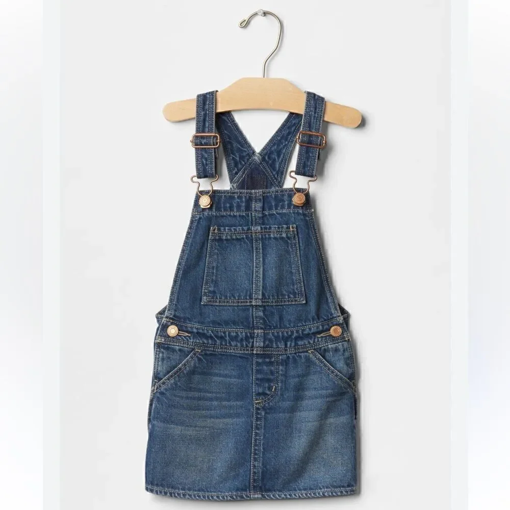 Baby Gap denim skirt overalls Size 2 Years